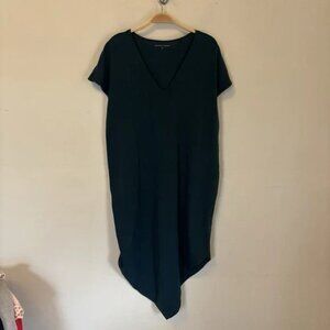 Universal Standard Geneva Dress Short Sleeve Crew Neck Women's XS L Blue Teal